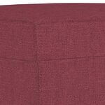 vidaXL Ensemble de canapés 3 Pièces avec coussins rouge bordeaux tissu