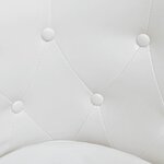 vidaXL Fauteuil avec repose-pied Blanc Similicuir
