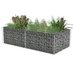 vidaXL Jardinière à gabion Acier galvanisé 180 x 90 x 50 cm