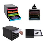 Module De Classement Big Box 4 Tiroirs Office - Bleu - Exacompta