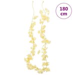 vidaXL Guirlandes de fleurs de Noël 6 Pièces champagne 180 cm