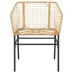 vidaXL Chaises de jardin lot de 2 marron résine tressée
