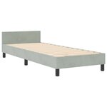 Cadre de lit en velours gris clair vidaXL 80x200 cm