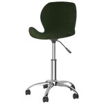 vidaXL Chaise pivotante de salle à manger Vert foncé Velours