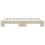 vidaXL Lit de jour avec gigogne sans matelas crème 90x200 cm
