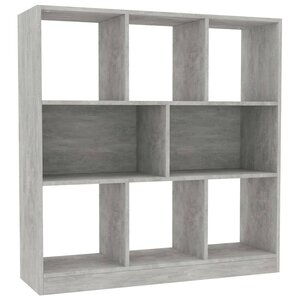 vidaXL Bibliothèque Gris béton 97 5x29 5x100 cm Bois d'ingénierie