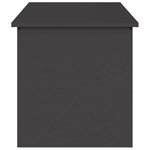 vidaXL Boîte de Rangement Extérieure Noir 100 x 50 5 x 50 cm Acier