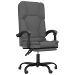 vidaXL Fauteuil de massage inclinable de bureau Gris foncé Tissu