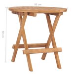 vidaXL Mobilier à dîner d'extérieur pliable 3 Pièces Bois solide de teck