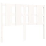 vidaXL Cadre de lit avec tête de lit blanc 140x200 cm bois massif