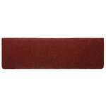 vidaXL Tapis d'escalier autocollants 5 pièces 65 x 21 x 4 cm Bordure rectangulaire rouge bordeaux