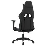 vidaXL Chaise de jeu Noir et blanc Similicuir