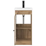 vidaXL Meuble de salle de bain avec évier Chêne artisanal