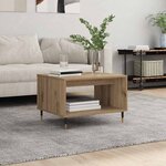 vidaXL Table basse chêne artisanal 60 x 50 x 40 cm Bois d'ingénierie