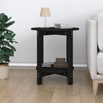 vidaXL Table basse Noir Ø 55x60 cm Bois massif de pin
