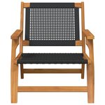 vidaXL Mobilier de jardin 2 Pièces Noir 67 x 78 x 73 cm