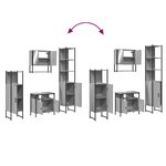 vidaXL Ensemble de meubles de salle de bain 4 Pièces Sonoma gris