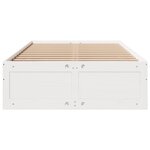 vidaXL Cadre de lit sans matelas avec tiroirs 135x190 cm bois de pin