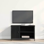 vidaXL Meuble TV Chêne noir 80 x 40 x 50 cm Bois d'ingénierie
