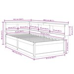 vidaXL Lit bibliothèque sans matelas blanc 75x190cm bois de pin massif