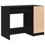 Bureau en chêne noir vidaXL - 100x50x75 cm - Fabriqué en bois d'ingénierie