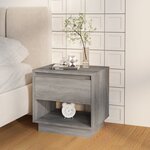 vidaXL Table de chevet Sonoma gris 45x34x44 cm Aggloméré