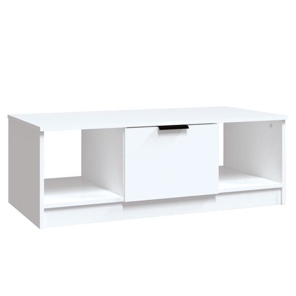 vidaXL Table basse blanc 102x50x36 cm bois d'ingénierie