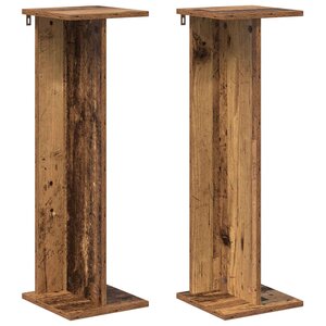 vidaXL Support de Plante 2 pièces Bois ancien 25 x 25 5 x 80 5 cm