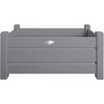 Bacs à fleurs rectangulaires (lot de 2) gris