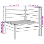 vidaXL Canapés d'angle de jardin 2 Pièces bois de pin imprégné