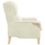 vidaXL fauteuil Crème 76 x 94 x 102 cm Velours