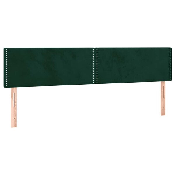 vidaXL Têtes de lit 2 Pièces Vert foncé 90x5x78/88 cm Velours