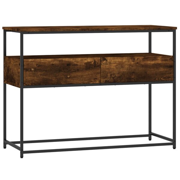 vidaXL Table console chêne fumé 100x40x75 cm bois d'ingénierie