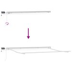 Store rétractable manuel avec LED blanc 500x350 cm