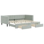 vidaXL Lit de jour avec gigogne et tiroirs sans matelas 90x200 cm