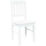 vidaXL Chaises à manger 2 Pièces blanc bois massif caoutchouc