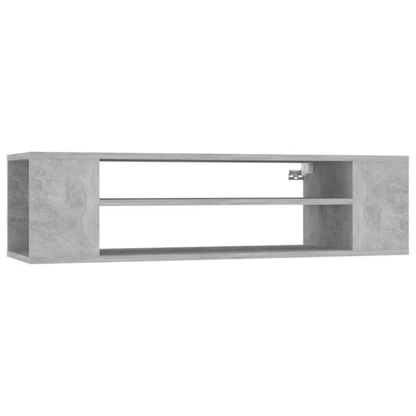 vidaXL Meuble TV suspendu Gris béton 100x30x26 5 cm Aggloméré