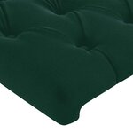 vidaXL Tête de lit avec oreilles Vert foncé 147x16x78/88 cm Velours