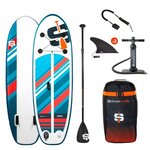 Stand up paddle gonflable junior 8' 30'' 4'' (244 x 76 x 10 cm) gamme compact avec pagaie  leash  pompe et sac de transport