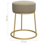 vidaXL Tabouret rond Gris foncé Velours