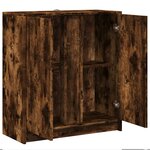 vidaXL Buffet avec LED chêne fumé 77x34x85 cm bois d'ingénierie
