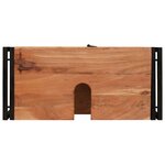 vidaXL Meuble sous-vasque de salle de bain Bois d'acacia massif et fer