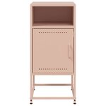 vidaXL Tables de chevet 2 Pièces rose 36x39x78 cm acier