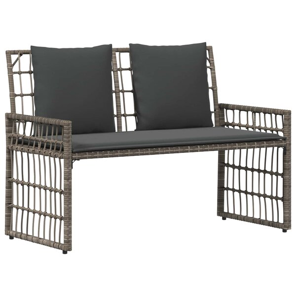 vidaXL Banc extérieur 2 -Seater 116 x 55 x 82 cm Acier et Rattan Poly