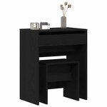 vidaXL Coiffeuse Chêne noir 60 x 40 x 75 cm Bois d'ingénierie