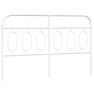 vidaXL Tête de lit métal blanc 150 cm