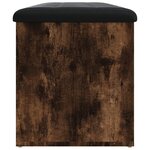 vidaXL Banc de rangement chêne fumé 102x42x45 cm bois d'ingénierie