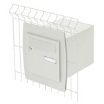 Support grillage rigide & palissade blanc crème mat sablé ral 9010ms