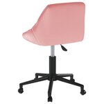 vidaXL Chaise pivotante de salle à manger Rose Velours