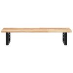 vidaXL Étagère de vasque murale acier et bois massif d'acacia